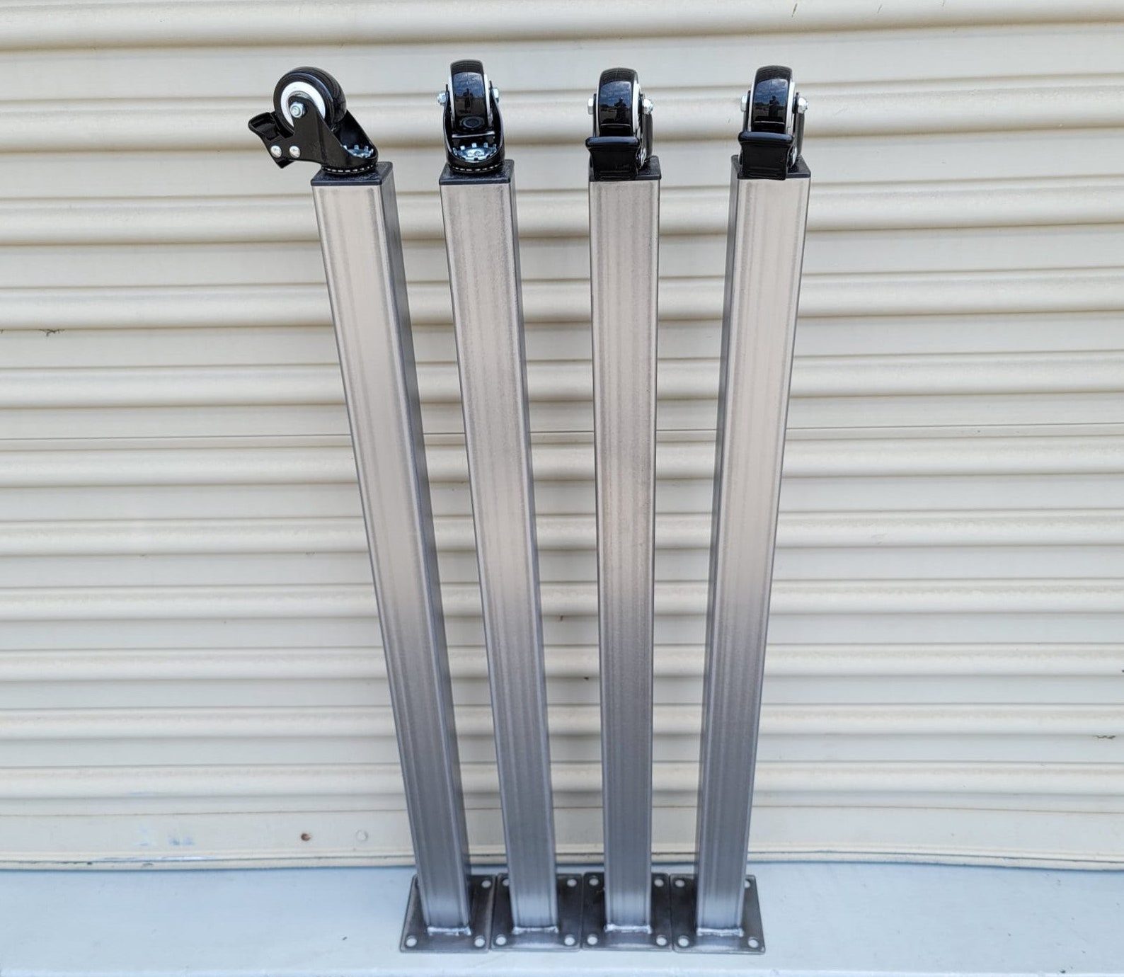 4 Square Metal Table Legs with WheelsTable Legs 4 Dining Etsy