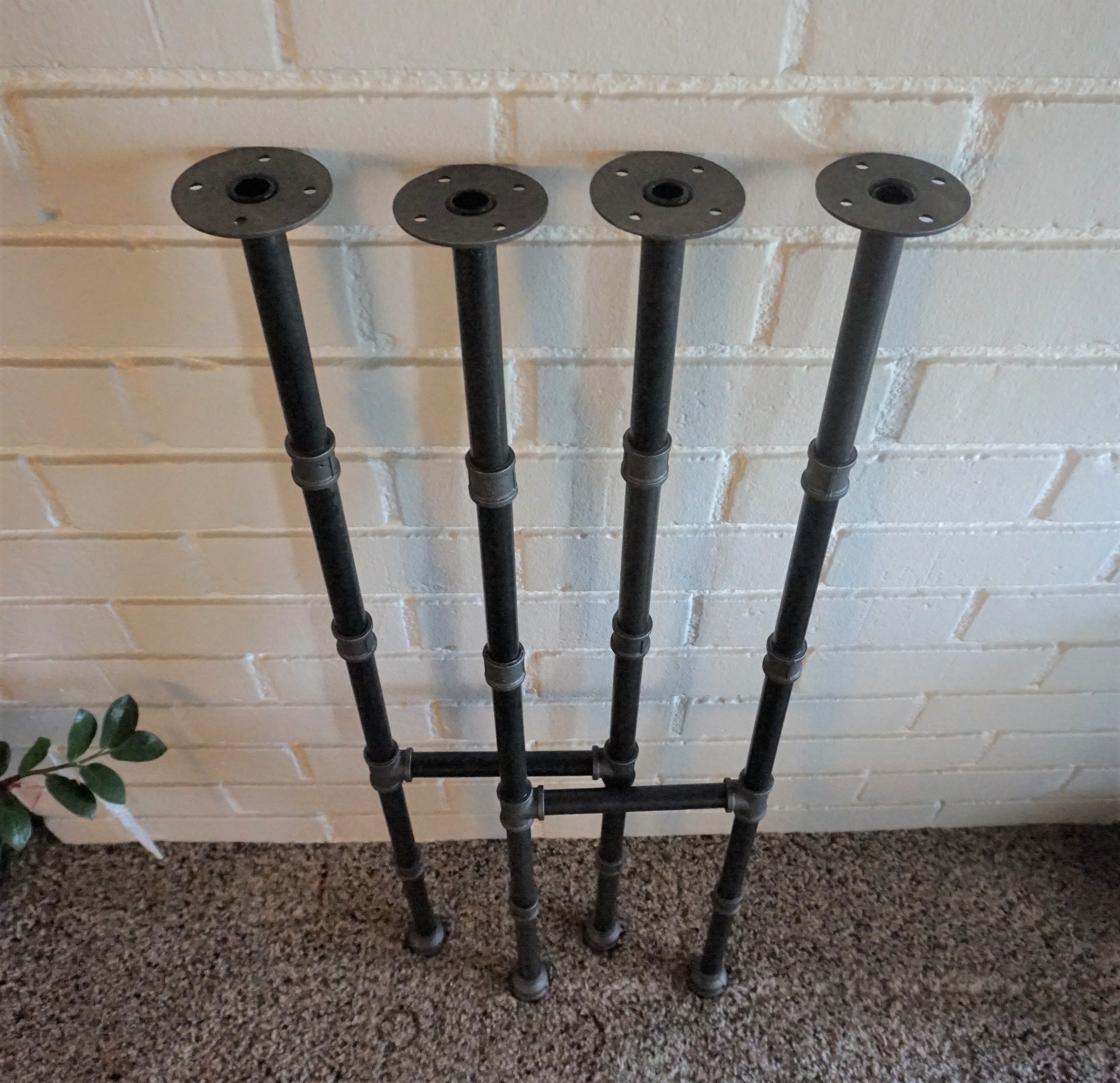 Pipe Black Legs KIT for Tabletoplong Table Legs Industrial Etsy