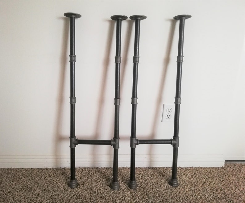 Industrial Urban Bar Table Legs for Pub Table Metal Table Legs Urban Industrial Decor Table Legs Black Pipe Table Base Steel Pipe Legs