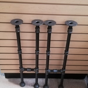 Industrial Black Urban Bar Table Legs for Pub Table   , Pipe Table Base, Metal Table Legs,Urban  Iron Pipe Legs, Legs,Table Support