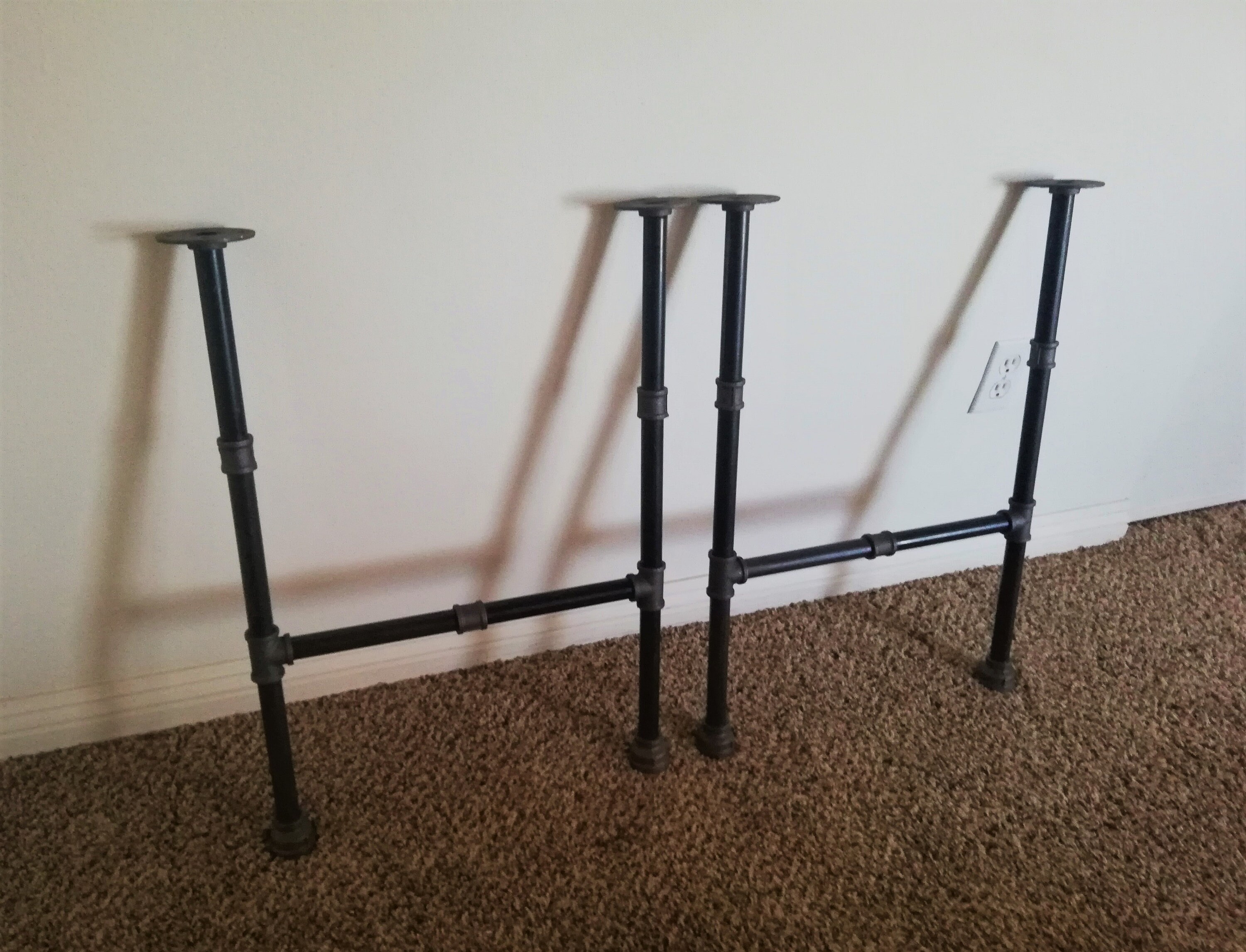 DIY Industrial Black Pipe Table Legs Black Steel Pipe Coffee Etsy