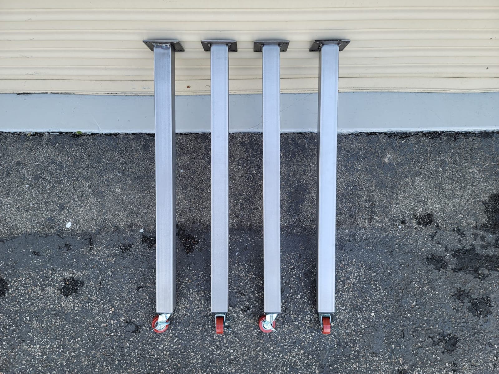 Square Table Legs With Wheels and Locking Mechanismsquare Etsy