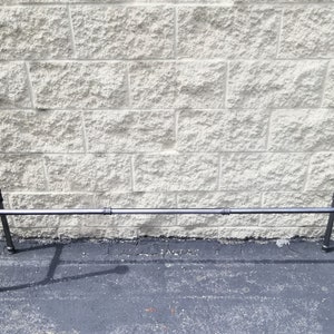Set of Table Legs with a Crossbar 38&quot;H x 29&quot;W x 71&quot;L ,Heavy Duty Metal Table Legs,Industrial Pipe Table Legs, Iron Desk Legs
