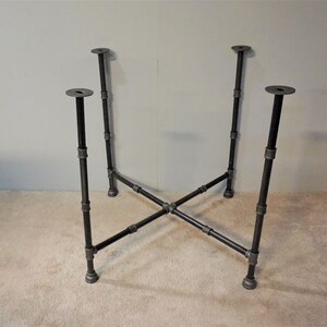 Dining Table Legs,Urban Industrial Decor Table Legs,Black Metal Table Frame,Pipe Table Legs,Black Industrial Steel Table Base,DIY Parts Kit