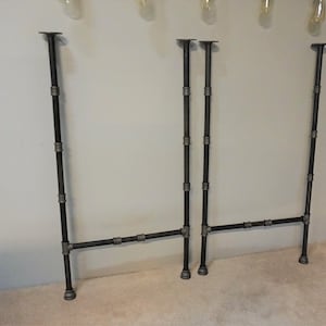 Dining Table Legs, Urban Industrial Decor Table Legs, Steel Pipe Legs, Metal Table Legs, DIY Parts Kit, Industrial Steel Table Base, Legs