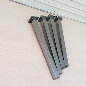 Square Metal Table Legs: Industrial Steel Furniture Legs 2x2