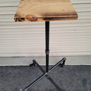 Table Legs with wheels and 4 brakes, Industrial Iron Table Base, Urban Decor Table Legs, Steel Pipe Legs, Metal Table Legs, Pipe Table Legs