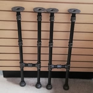 Table legs, Industrial black table legs, Metal table legs, Pipe table leg, Industrial black pipe table, Iron table legs