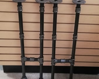Table legs, Industrial black table legs, Metal table legs, Pipe table leg, Industrial black pipe table, Iron table legs