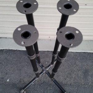 Coffee Table Legs, DIY Parts Kit, Industrial Steel Table Base, Urban Decor Table Legs, Steel Pipe Legs, Metal Table Legs, Pipe Table Legs