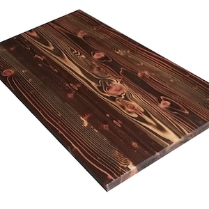 Handmade Reclaimed Wood Table Top: Rustic Ash Finish (1.5&quot; Thick)