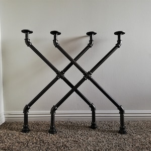 Black Industrial Pipe Table Legs,&quot;DIY&quot; Parts Kit, Black  Pipe Coffee, Dining table legs,Urban Industrial Decor table legs,Kitchen Decor,Legs