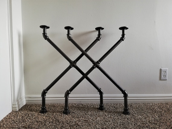 Black pipe desk legs deals