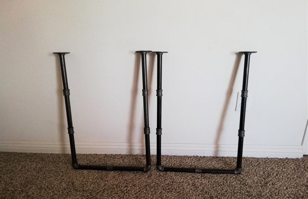 Pipe Table Legs diy Parts Kit, Black Pipe Metal Table Base, Industrial