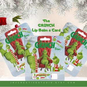 Te han hecho el Grinch, Feliz Grinchmas, Soporte para bálsamo labial de Grinch, Fiesta de Grinch, Recuerdo de fiesta de Grinch, Bálsamo labial navideño, Tarjeta de dinero navideña