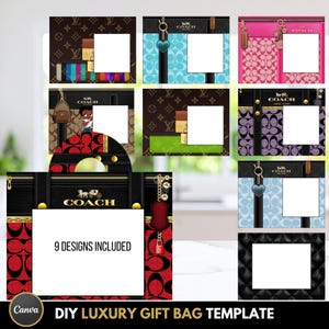 DIY Handtasche Box Vorlage | Geldbörse Vorlage | Luxus-Geschenktasche