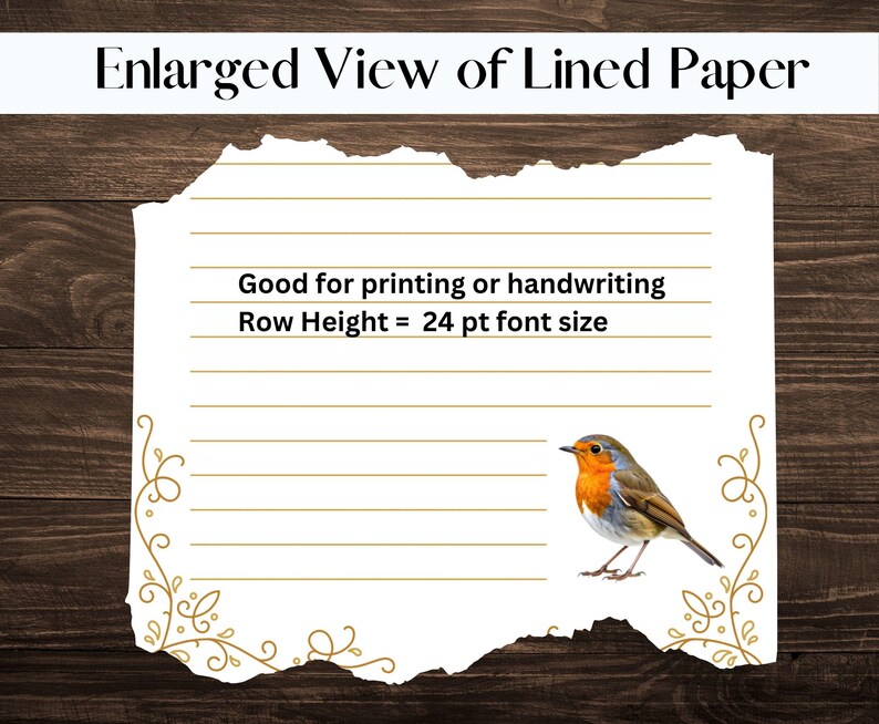 Robin Printable Stationary Set | Matching Envelope | Writing Paper ...