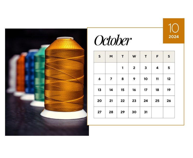 2024 Sewing Calendar, 2024 Wall Calendar, 2024 Calendar Printable