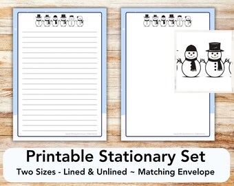 Snowman Christmas stationery, printable Christmas stationery, Christmas stationary, Christmas printable, Christmas paper, Christmas letter