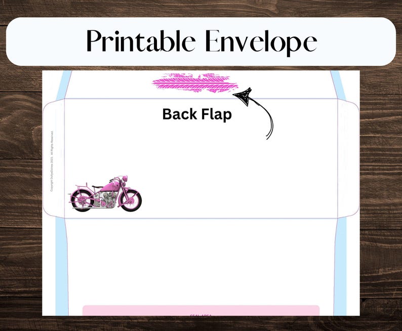 Pink Harley PRINTABLE Stationery Writing Paper Stationary Letter Lined ...
