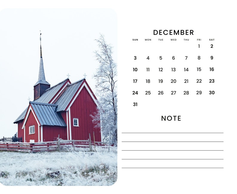 2024 Wall Calendar 2024 Church Calendar 2024 Wall Calendar Printable