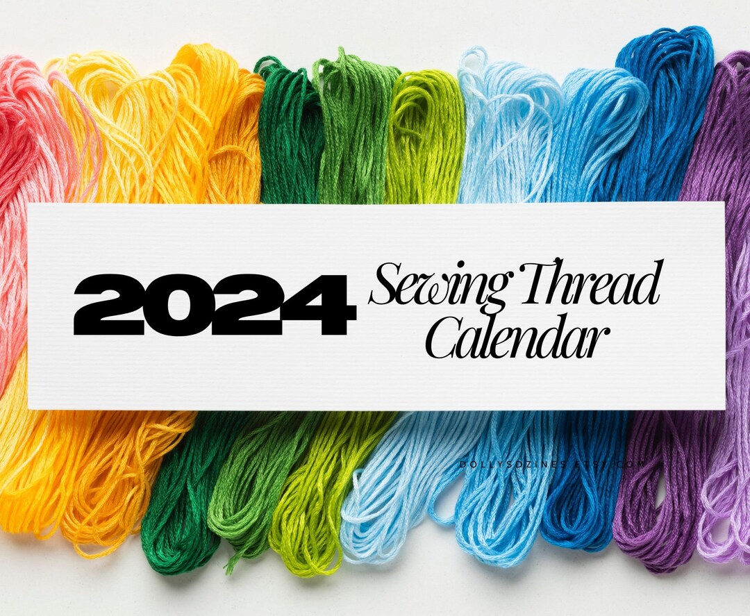 2024 Wall Calendar 2024 Sewing Calendar 2024 Wall Calendar Printable