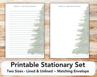 Christmas tree stationary, Christmas tree stationery, Christmas stationery printable, Christmas writing paper, Christmas letter paper, tree