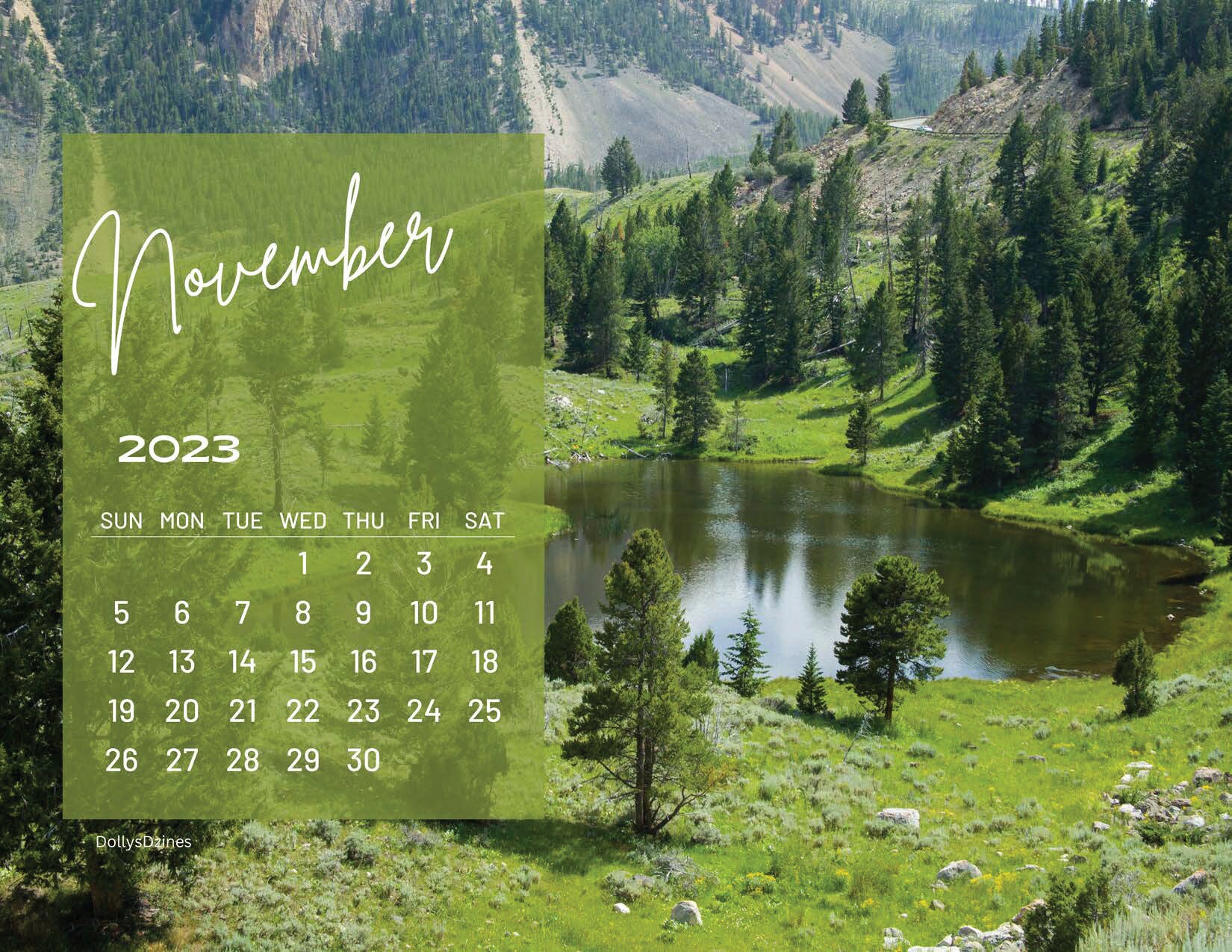 2023 Calendar Yellowstone Wall Calendar Desk Calendar Etsy