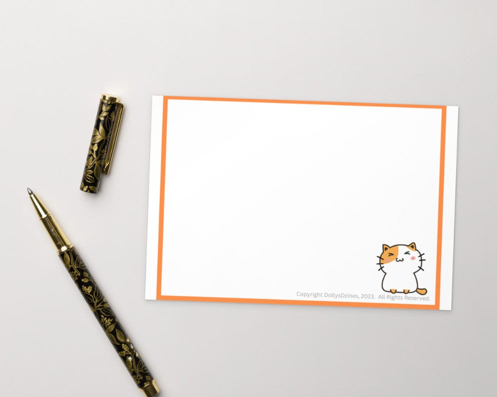 Cats Printable Stationary With Envelope, Printable Writing Paper, Note Card, to Do List, Index ...