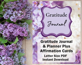 Gratitude Journal | Planner | Self Care | Affirmation Cards | Printable
