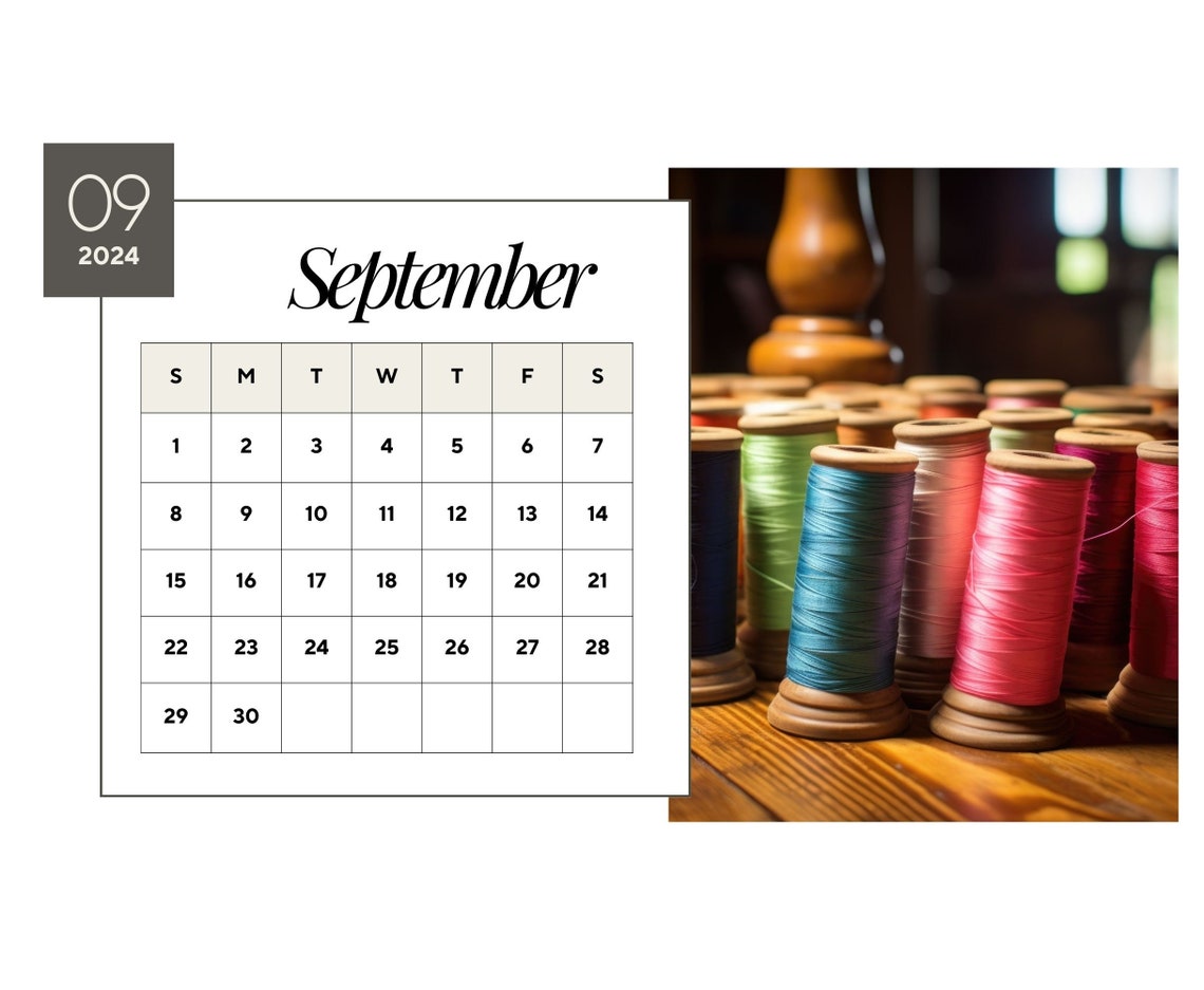 2024 Sewing Calendar Sewing Calendar 2024 Calendar Etsy Canada