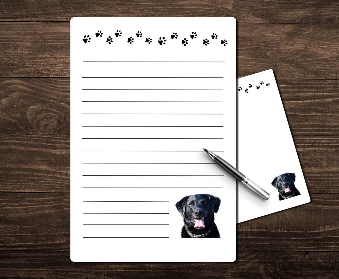 Black Lab Printable Stationary Set | Matching Envelope | Writing Paper ...