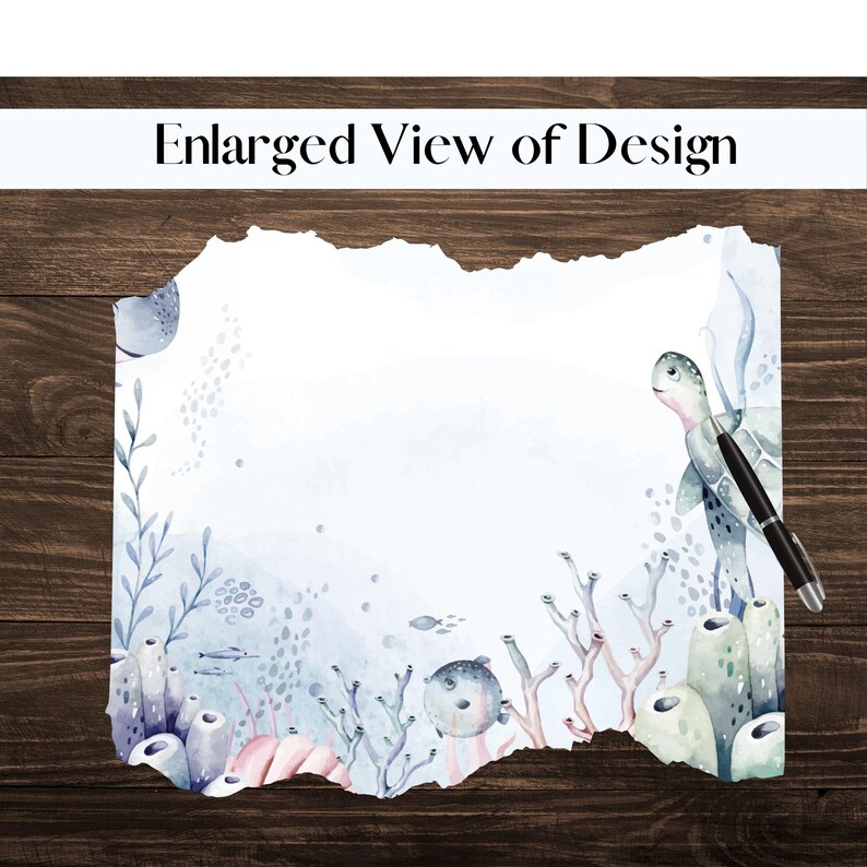Under the Sea PRINTABLE Stationery Writing Paper Stationary Letter ...