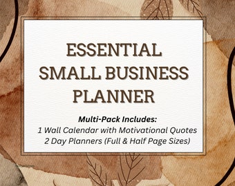 Business Planer, Printable, Bundle, kleiner Businessplaner, Business Tracker, Finanzen, Lagerbestand, Bestellungen, Kalender 2023, Printable