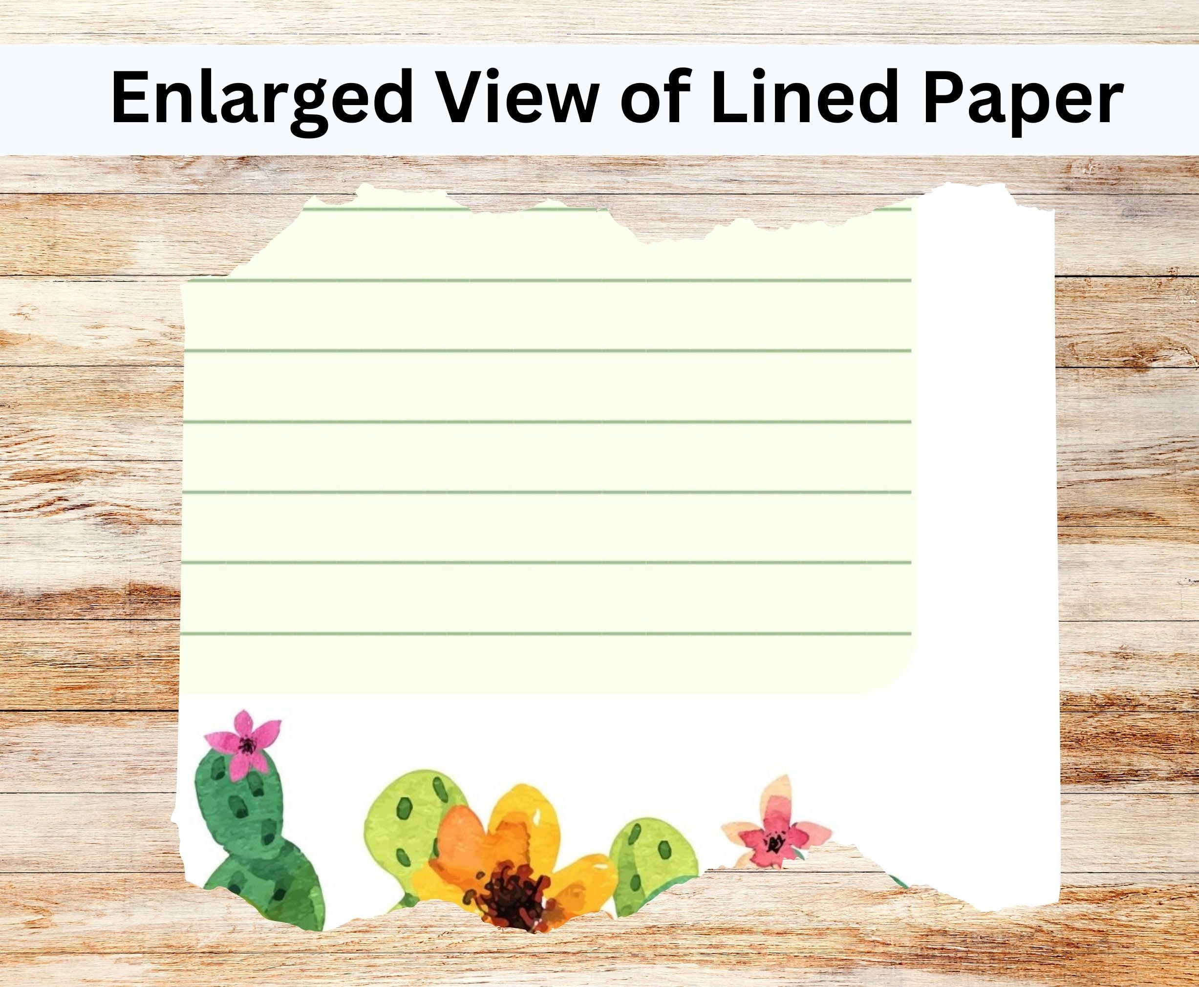 Cactus Printable Stationary Set With Envelope, Writing Paper, US Letter ...