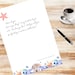 Seashell Printable Stationary Set With Envelope, Writing Paper, US ...