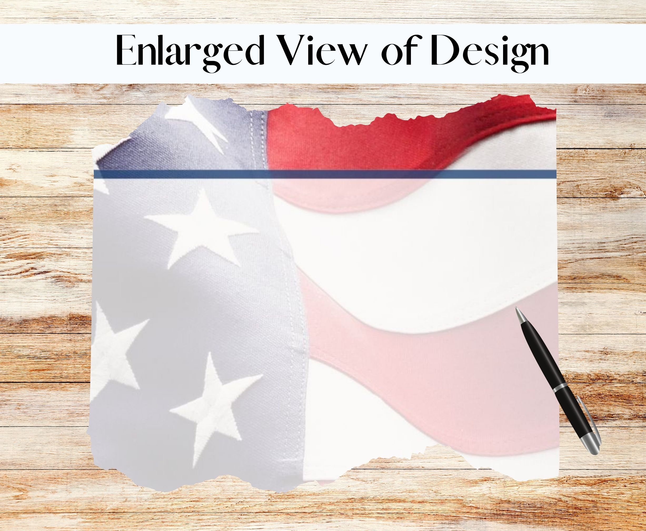 American Flag Printable Stationary Set With Envelope, Writing Paper, US ...