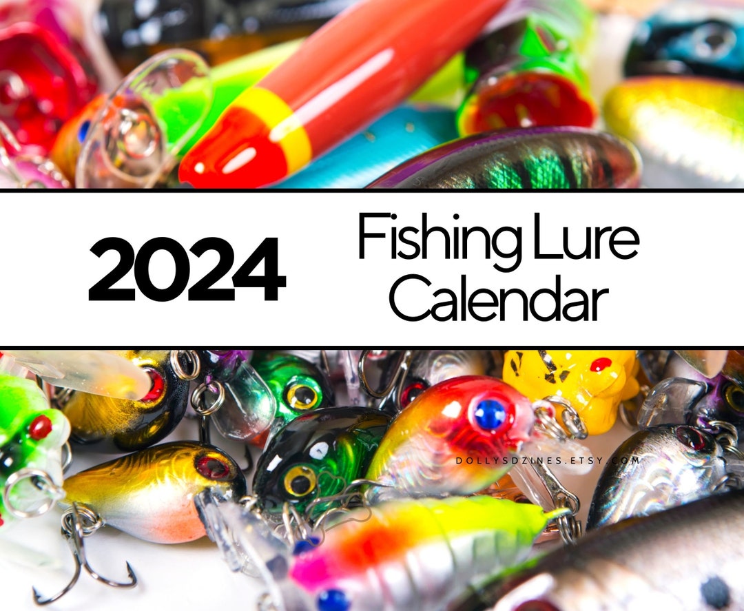 2024 Wall Calendar 2024 Fishing Lure Calendar 2024 Wall Calendar