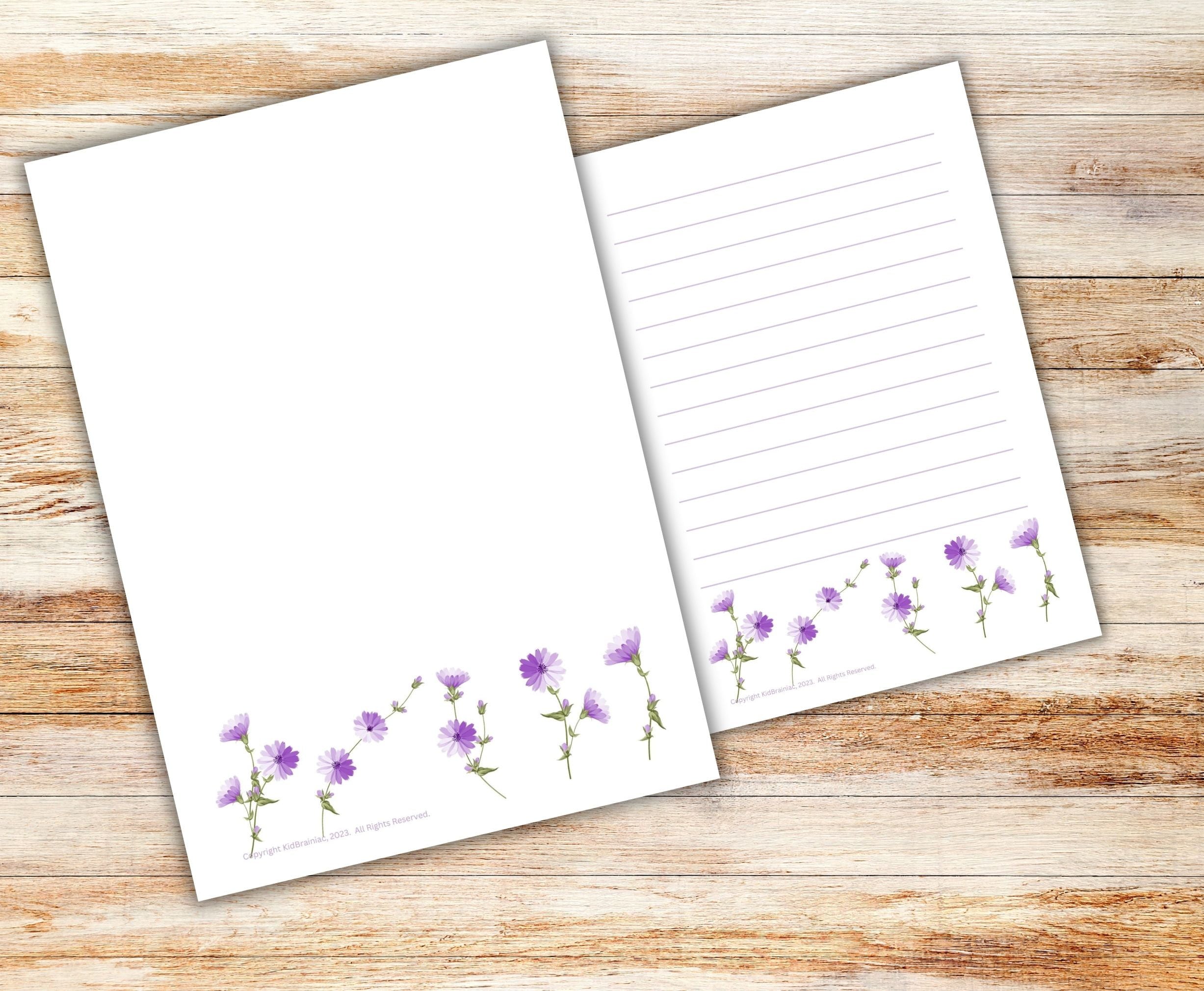 Cornflower Printable Stationary Set With Envelope, Writing Paper, US ...