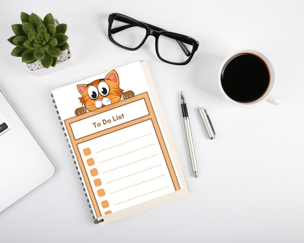 Cats Printable Stationary With Envelope, Printable Writing Paper, Note Card, to Do List, Index ...