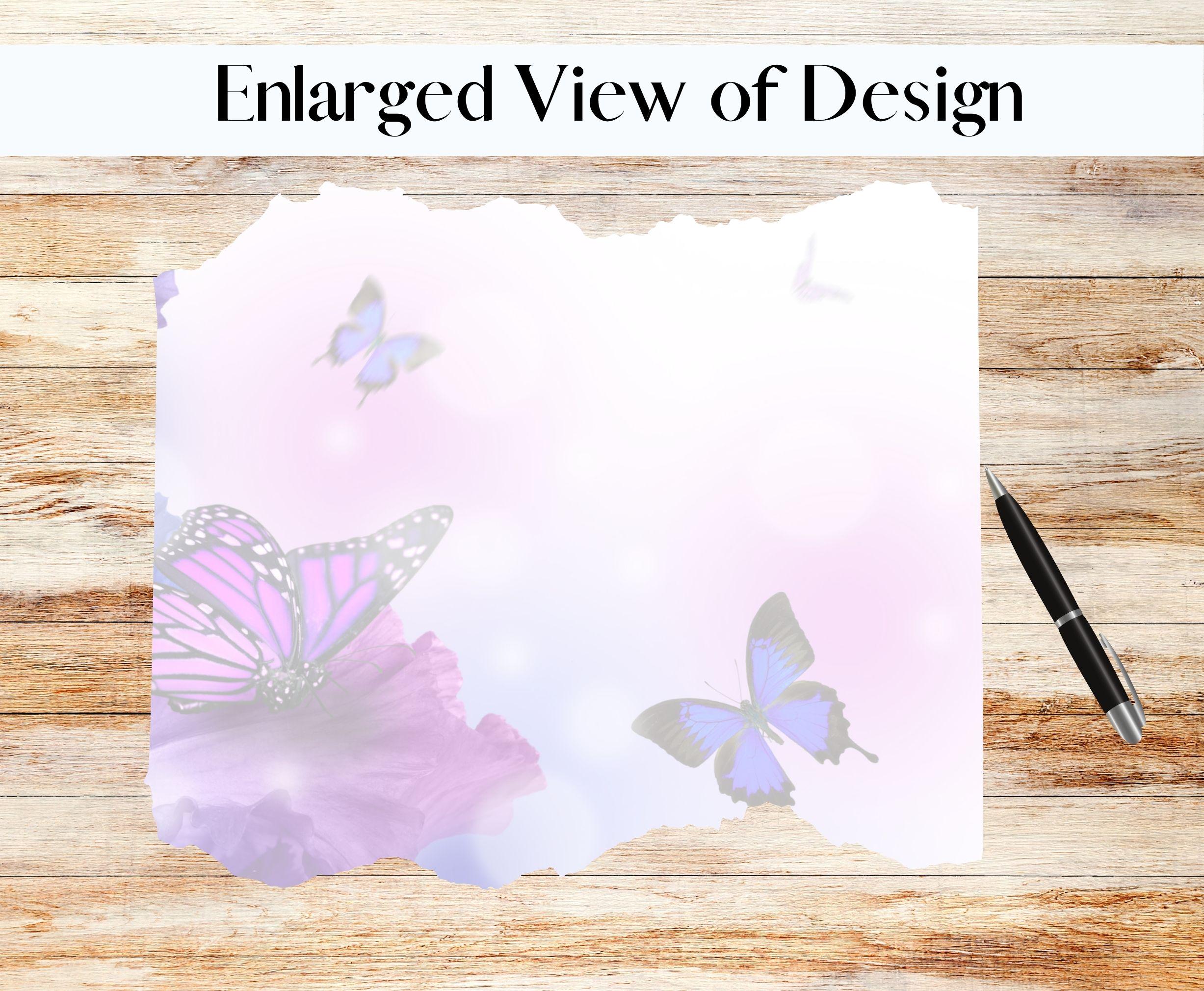 Purple Butterfly PRINTABLE Stationery Writing Paper Stationary Letter ...