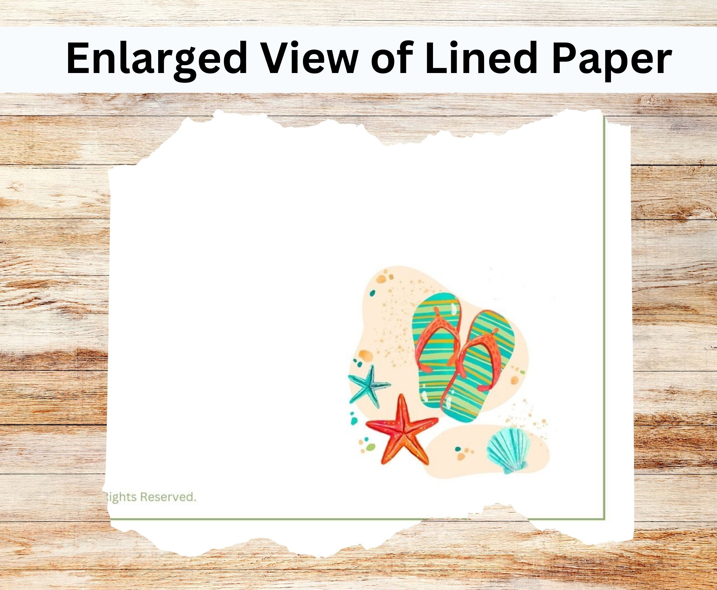 Beach Sandals Printable Stationary Set W Envelope, Writing Paper, US ...
