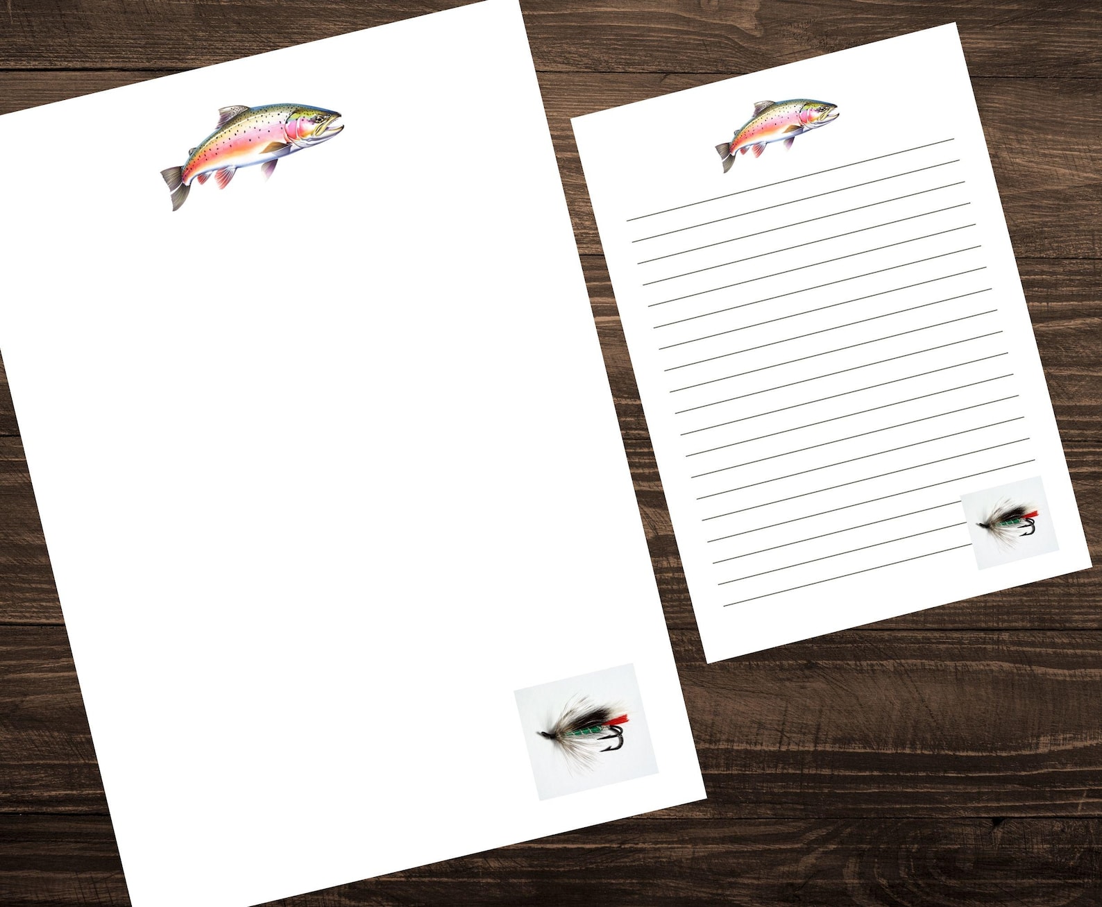 Salmon PRINTABLE Stationery Writing Paper Stationary Letter Lined ...