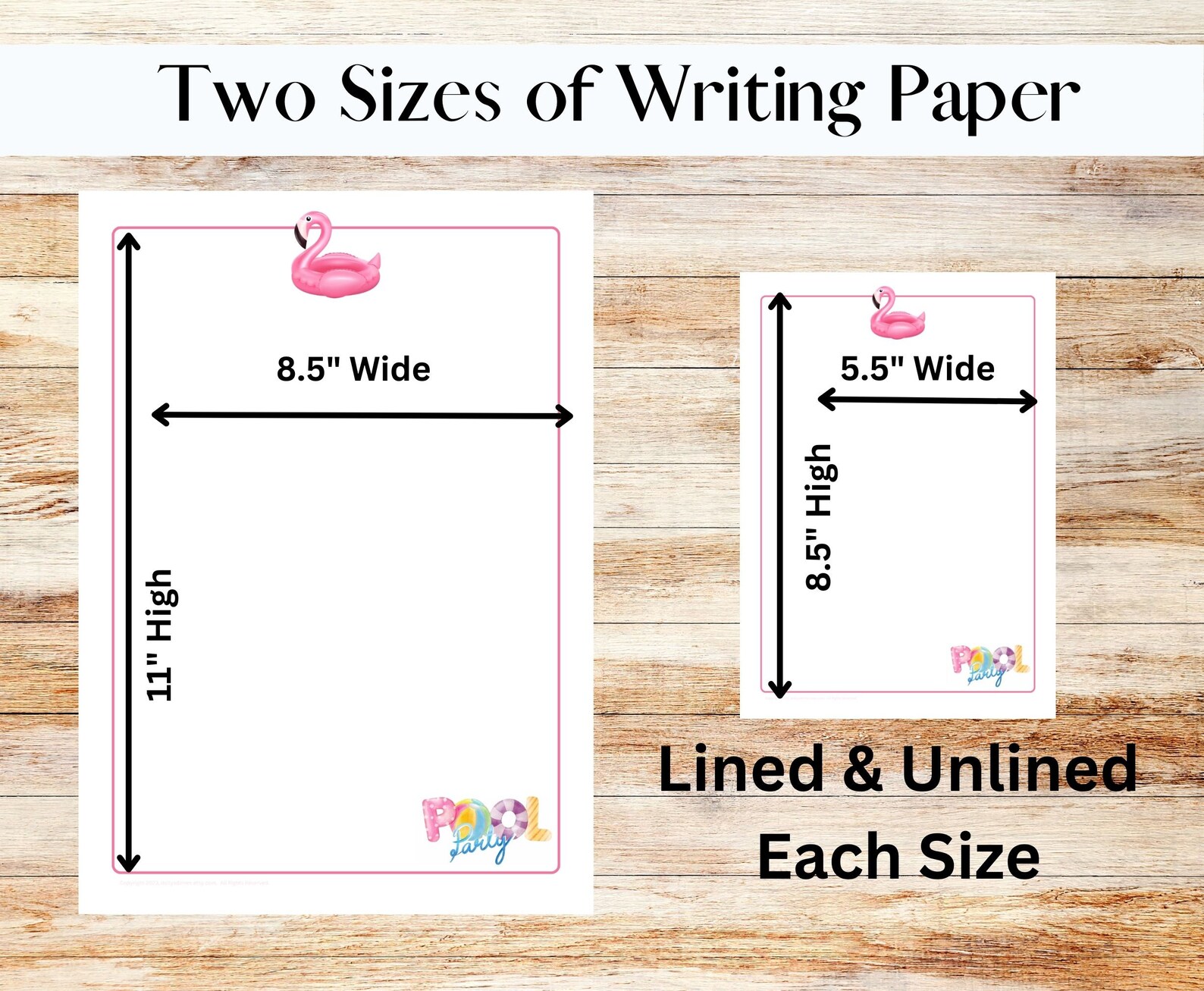 Pool Party PRINTABLE Stationary Set With Envelope Printable Stationary ...