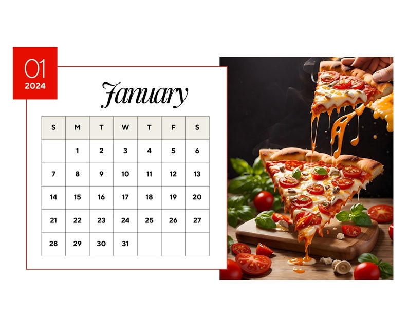 2025 Wall Calendar 2025 Cooking Calendar 2025 Wall Calendar Printable