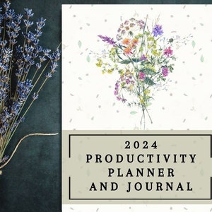 2024 planner 2024 kalender 2024 botanische planner botanische kalender afdrukbare planner dagelijks maandelijkse planner inzetstukken botanische bloemen