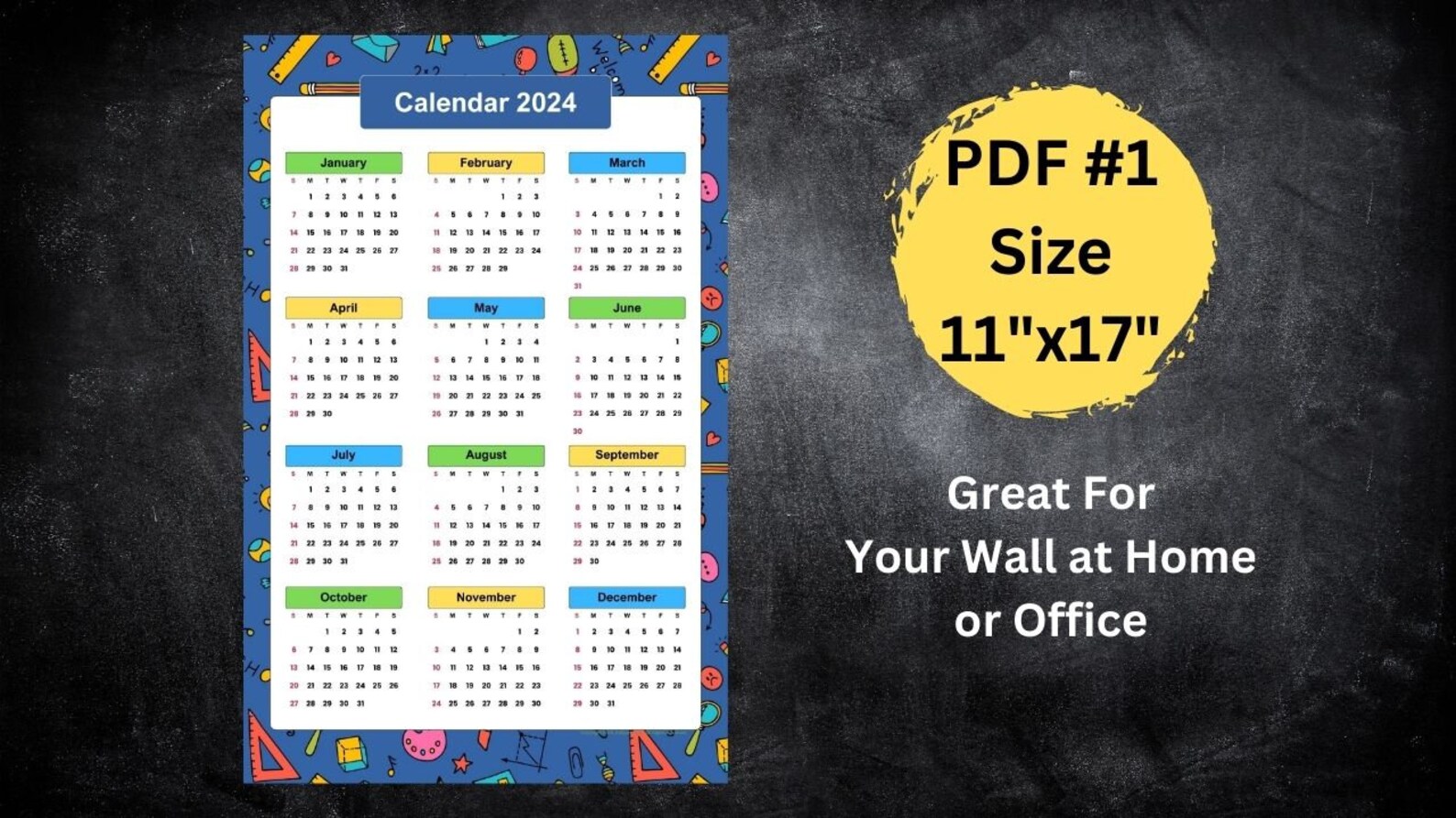 2024 Year Calendar 2024 Year Calendar Printable 2024 School Calendar