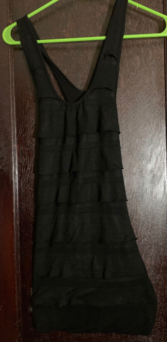 Vintage mini dress!Little black ruffled dress ! - image 1