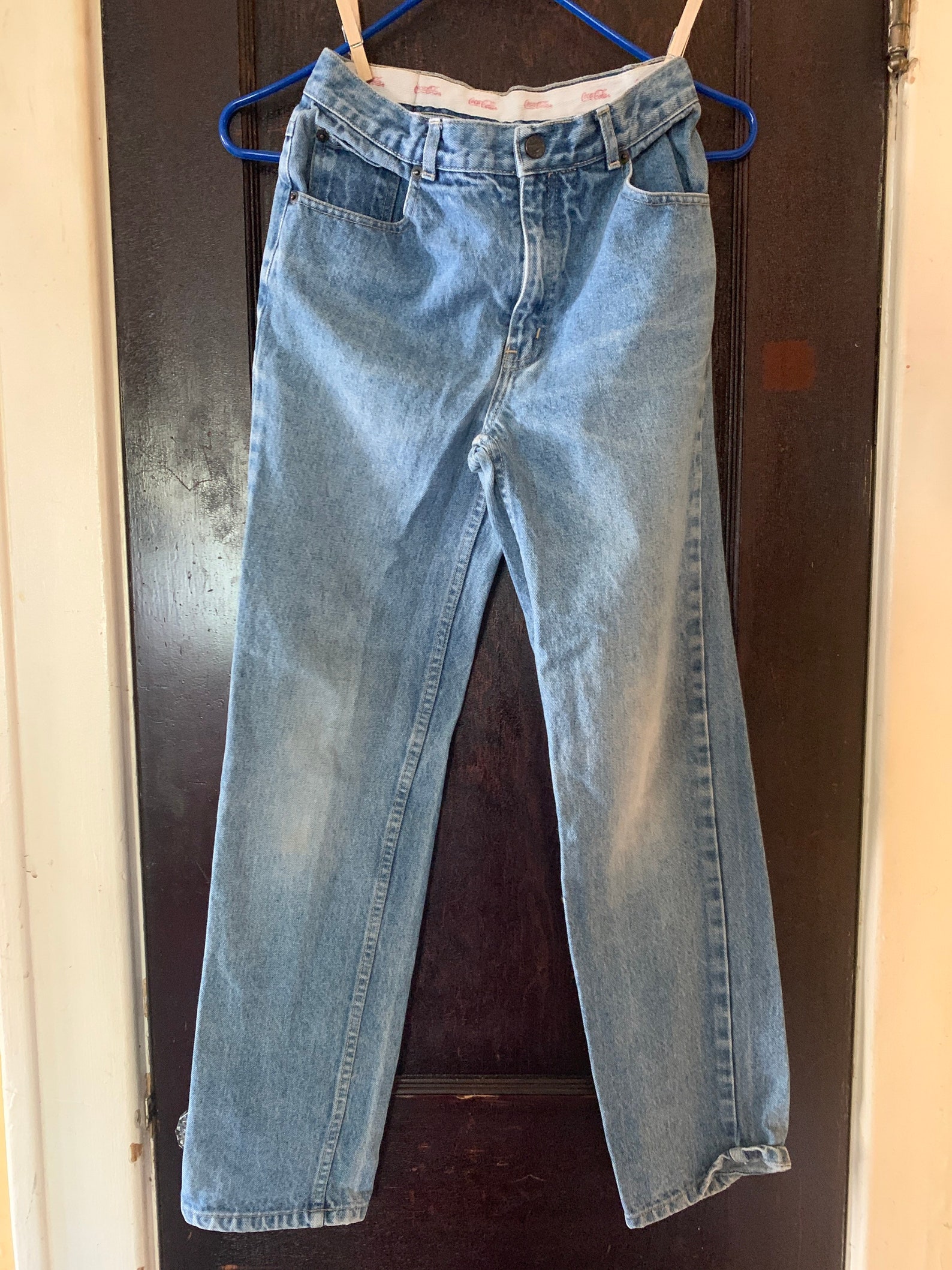 Coca Cola vintage 80s jeans size 14 Etsy