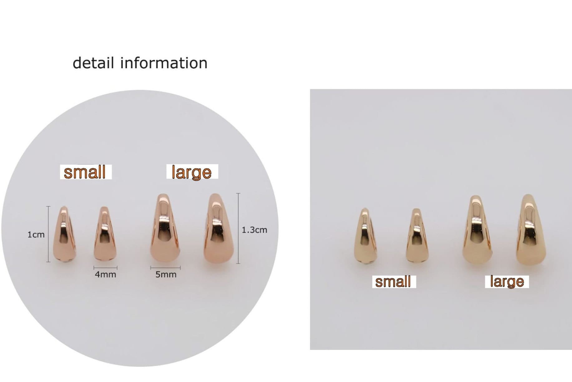 ピアス LESS IS MORE Single sale 14K gold one touch drop earrings Simple One Touch Drop Earrings, 14k Solid Gold Daily